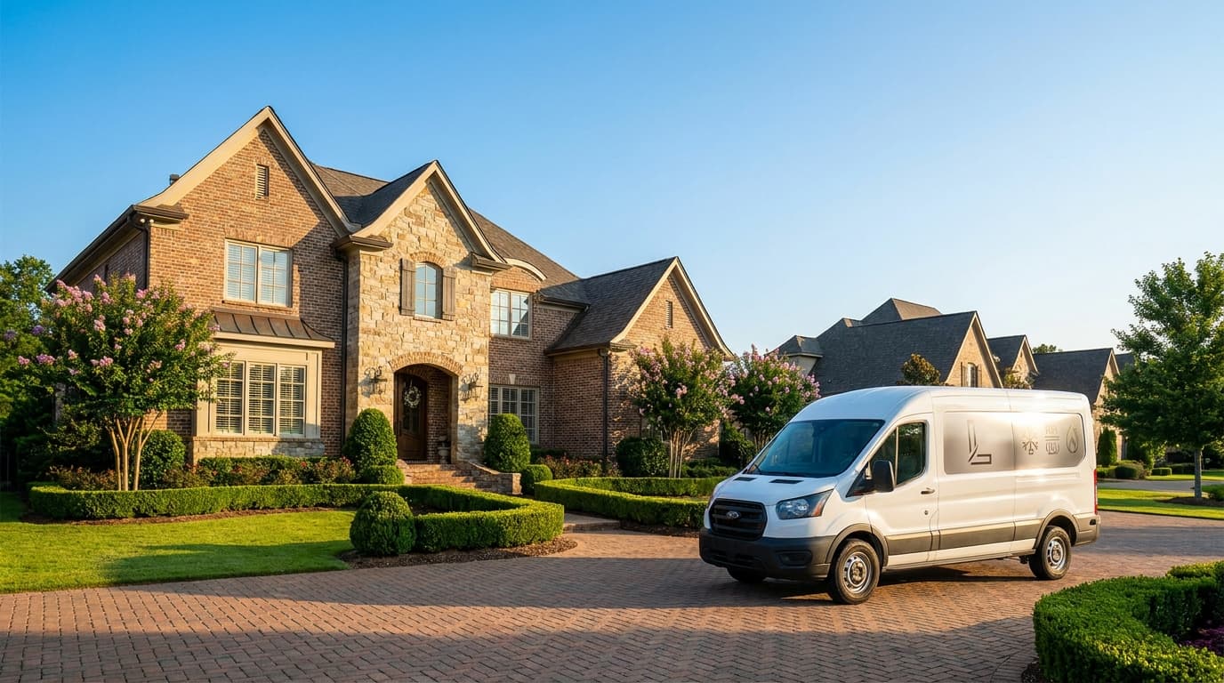 Licensed Lockwell HVAC technician servicing a residential HVAC system in Birmingham, Alabama
