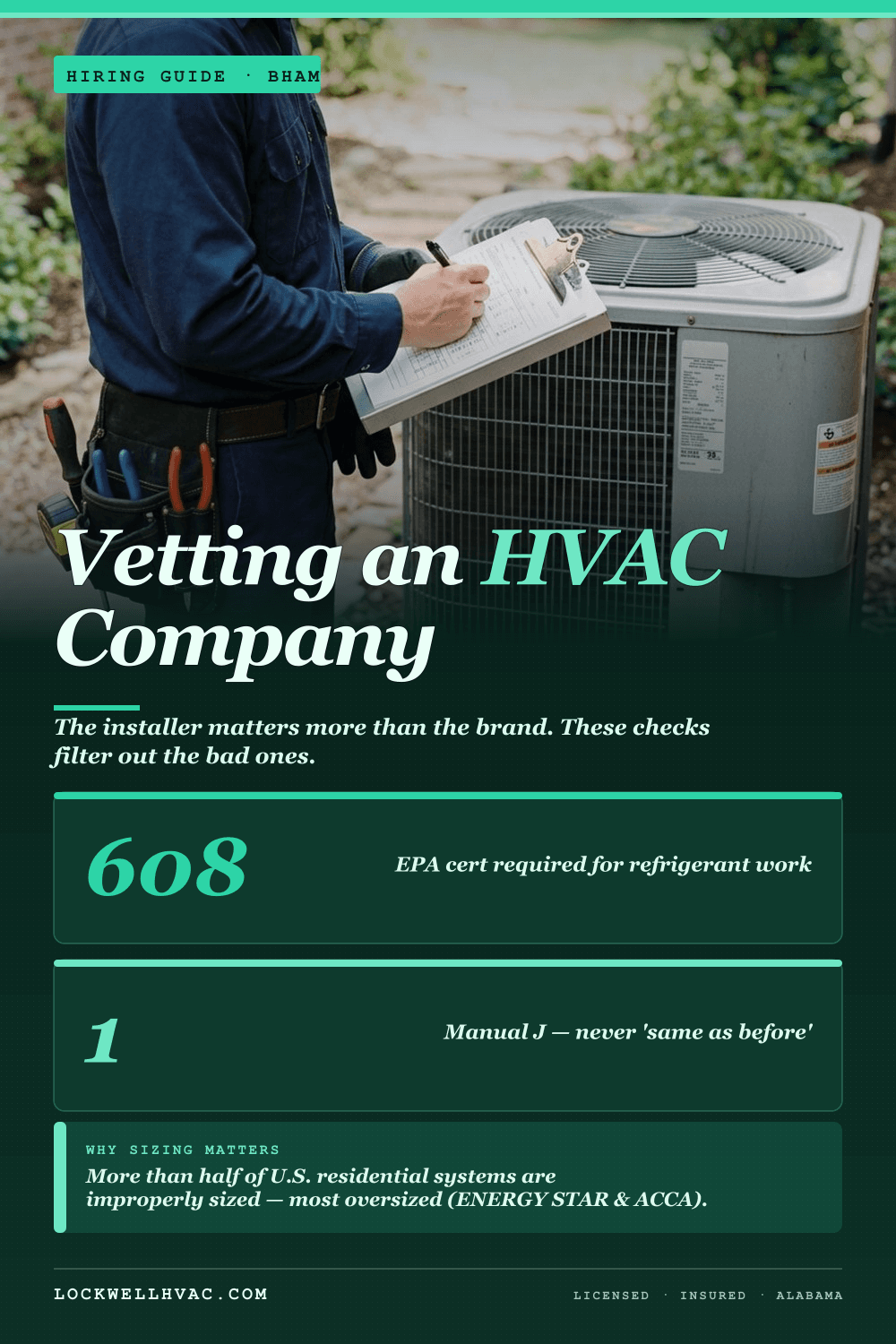 Choosing an HVAC company in Birmingham AL infographic